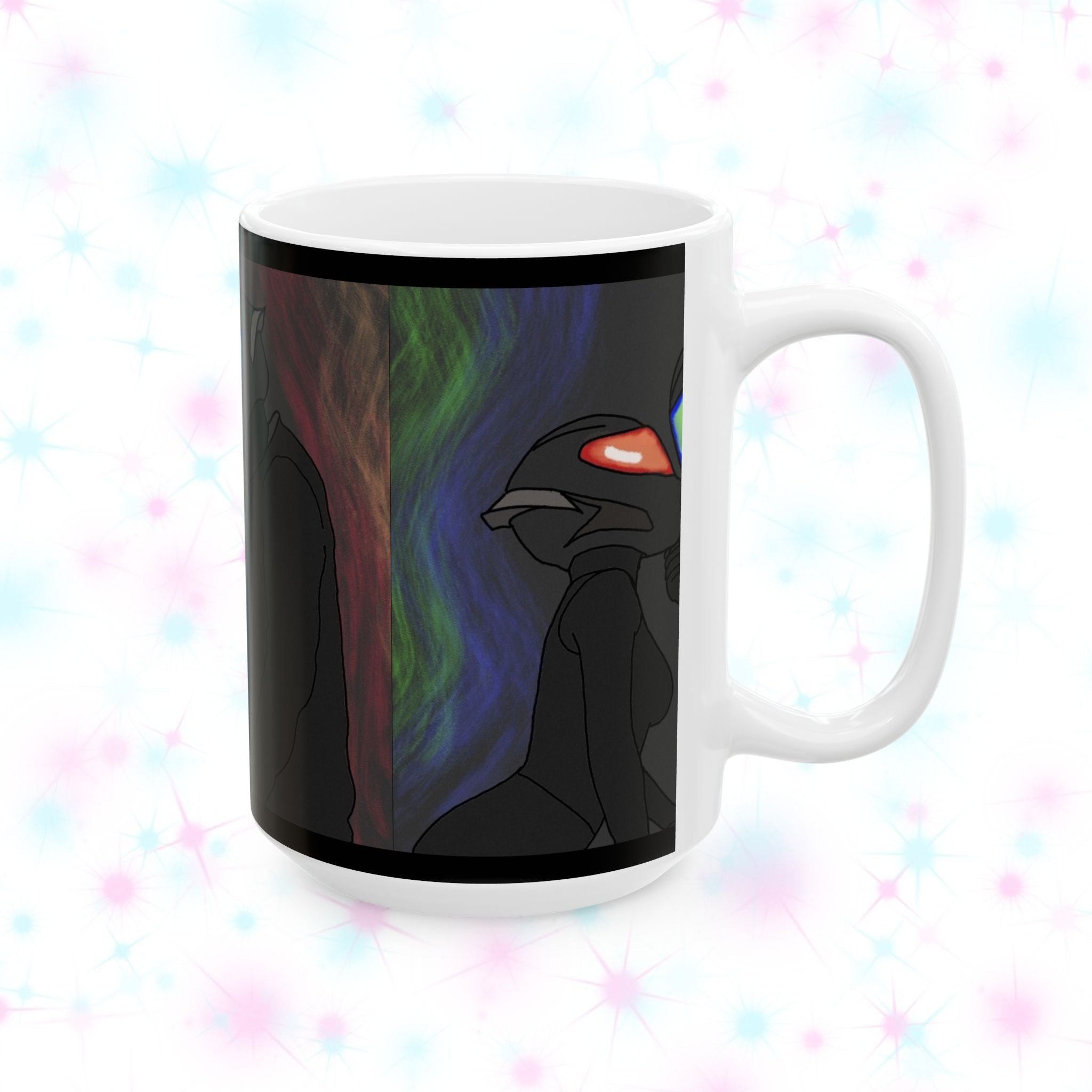 Biker Couple Ceramic Mug — Moto Couple Art (11oz/15oz)